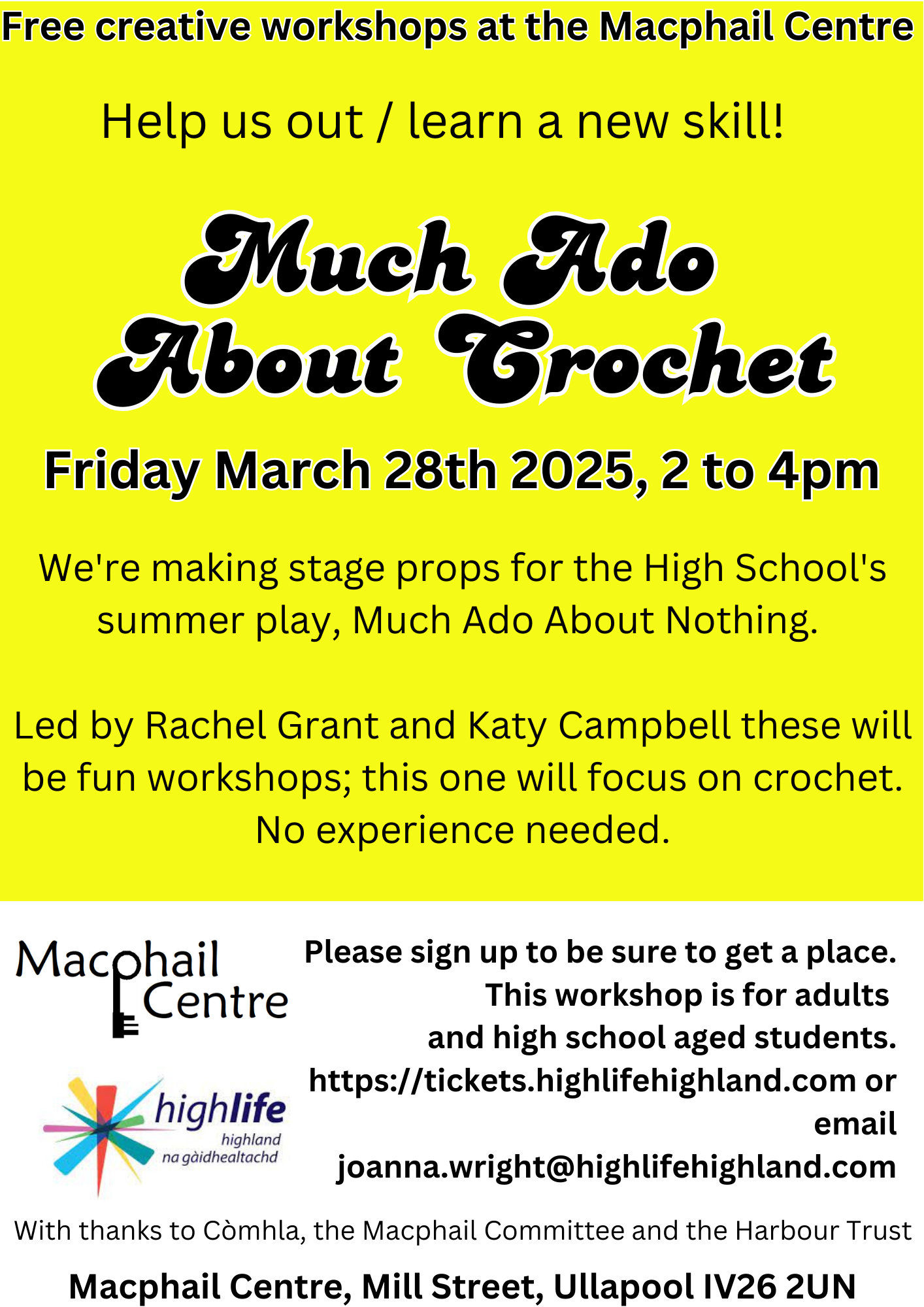 Much Ado About Crochet workshop